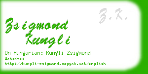 zsigmond kungli business card